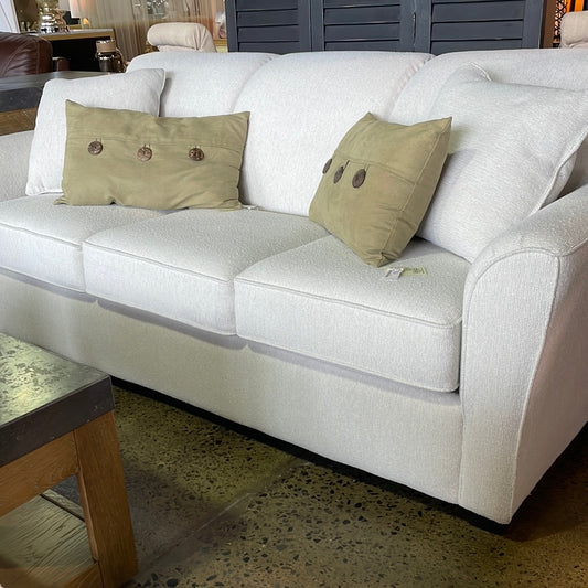 White textured sofa