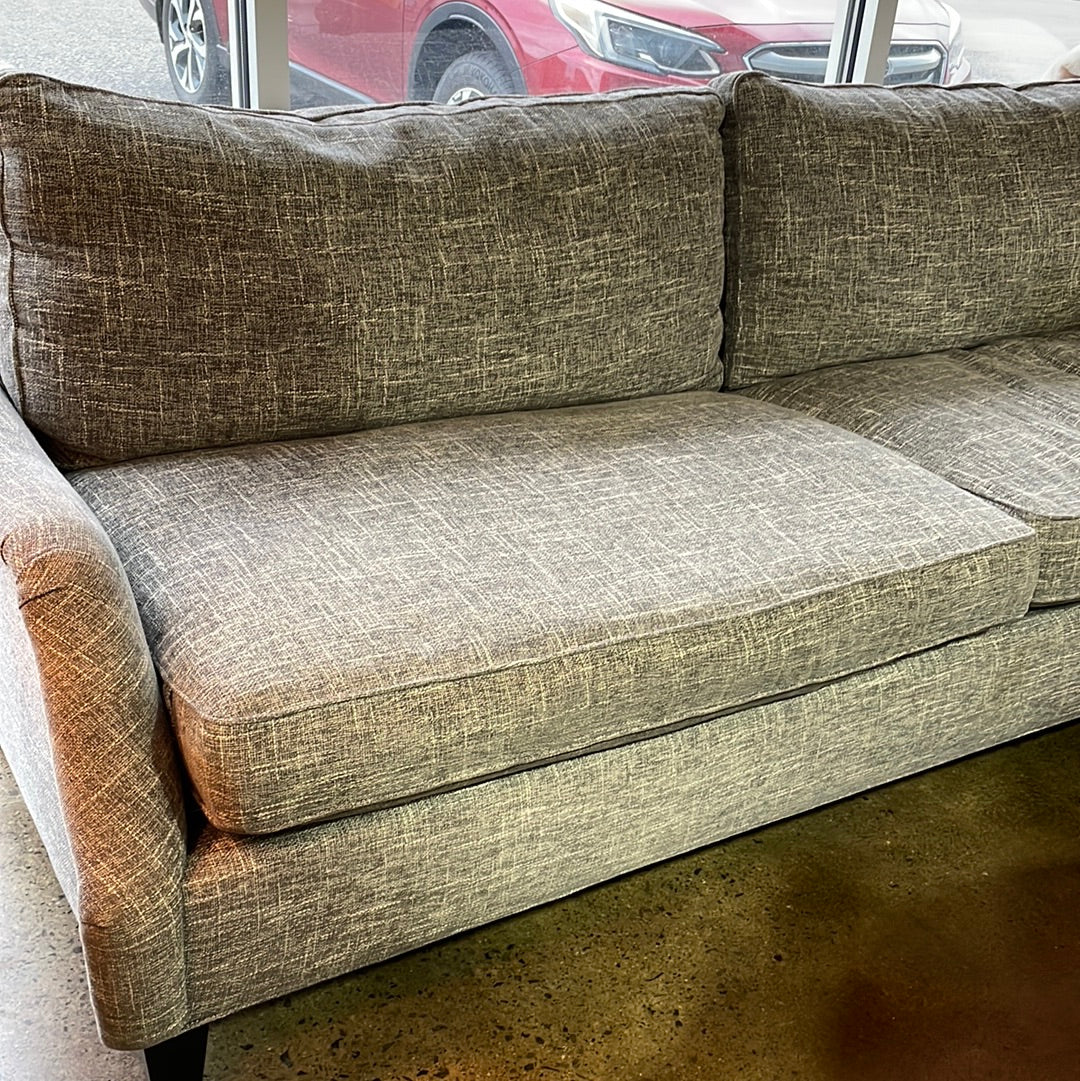 Arhaus Grey tweed sofa