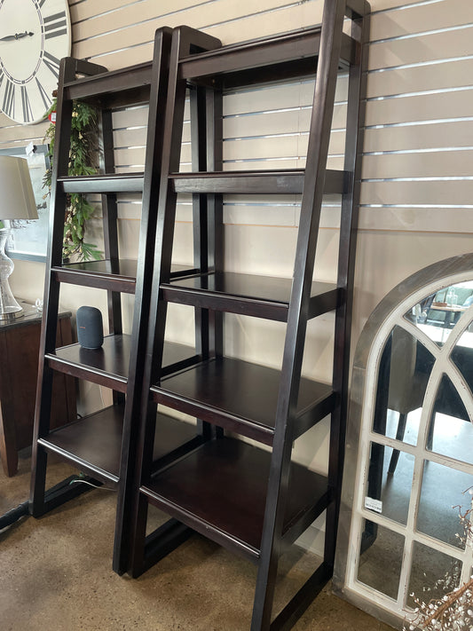 Dark Chestnut Ladder Bookshelf