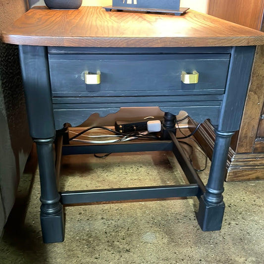 End tables with gold pulls (2)