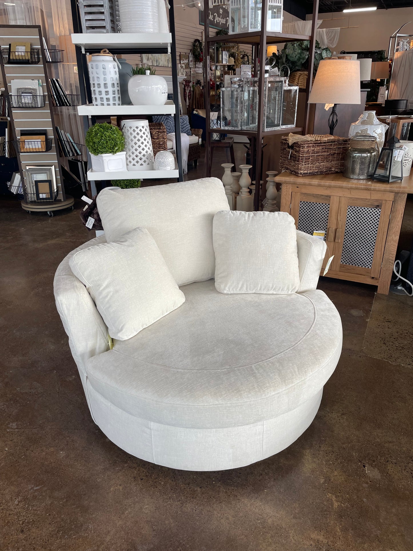 Cream Swivel Chair