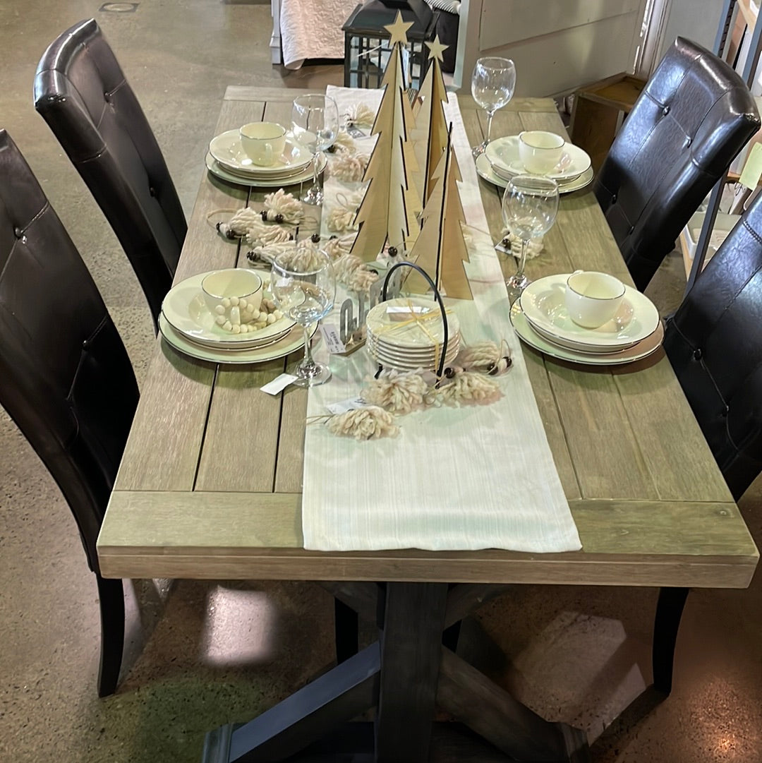 Rustic 2 Tone Dining Room Table