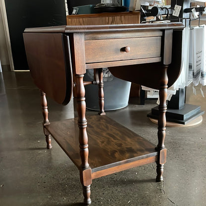 Drop leaf tea cart