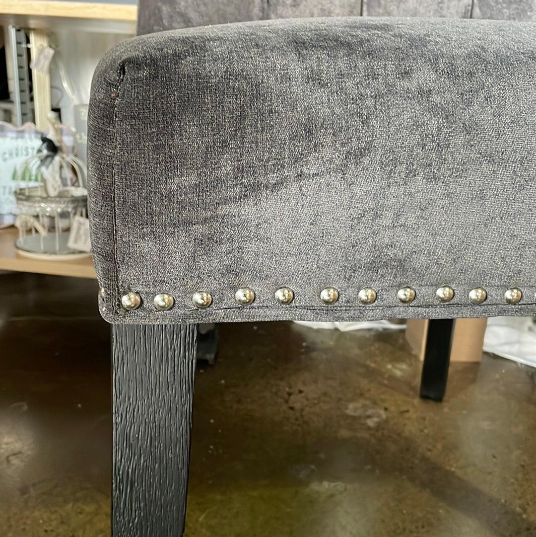 Grey Arhaus Nailhead trim chair