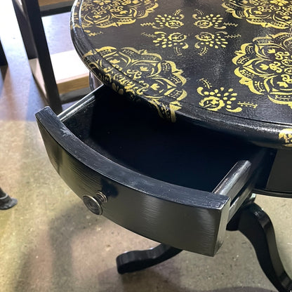 Black painted accent table