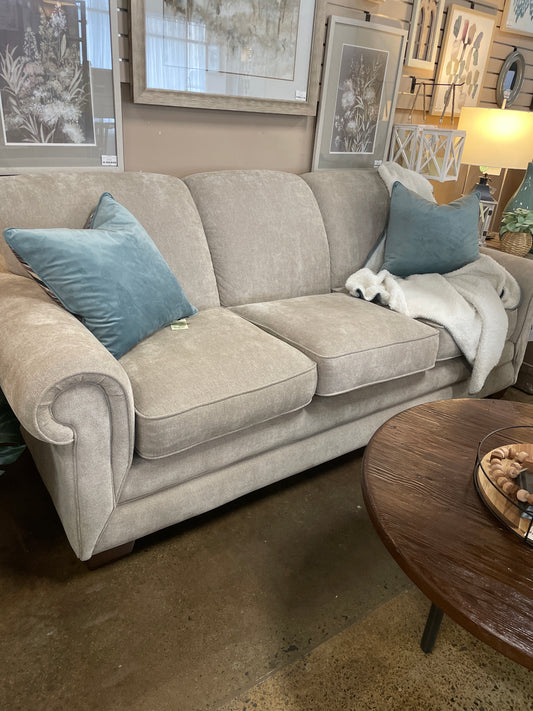 La-Z-Boy Grey Herringbone Sofa