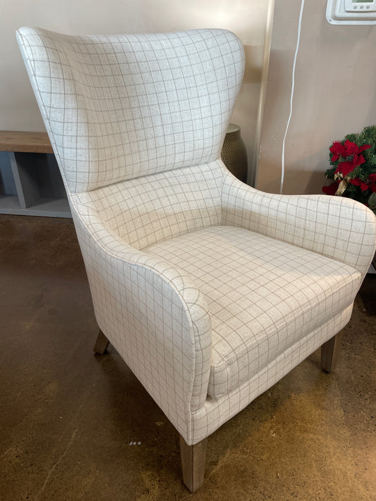 Madison Park Linen Wing Chair-MODEL HOME