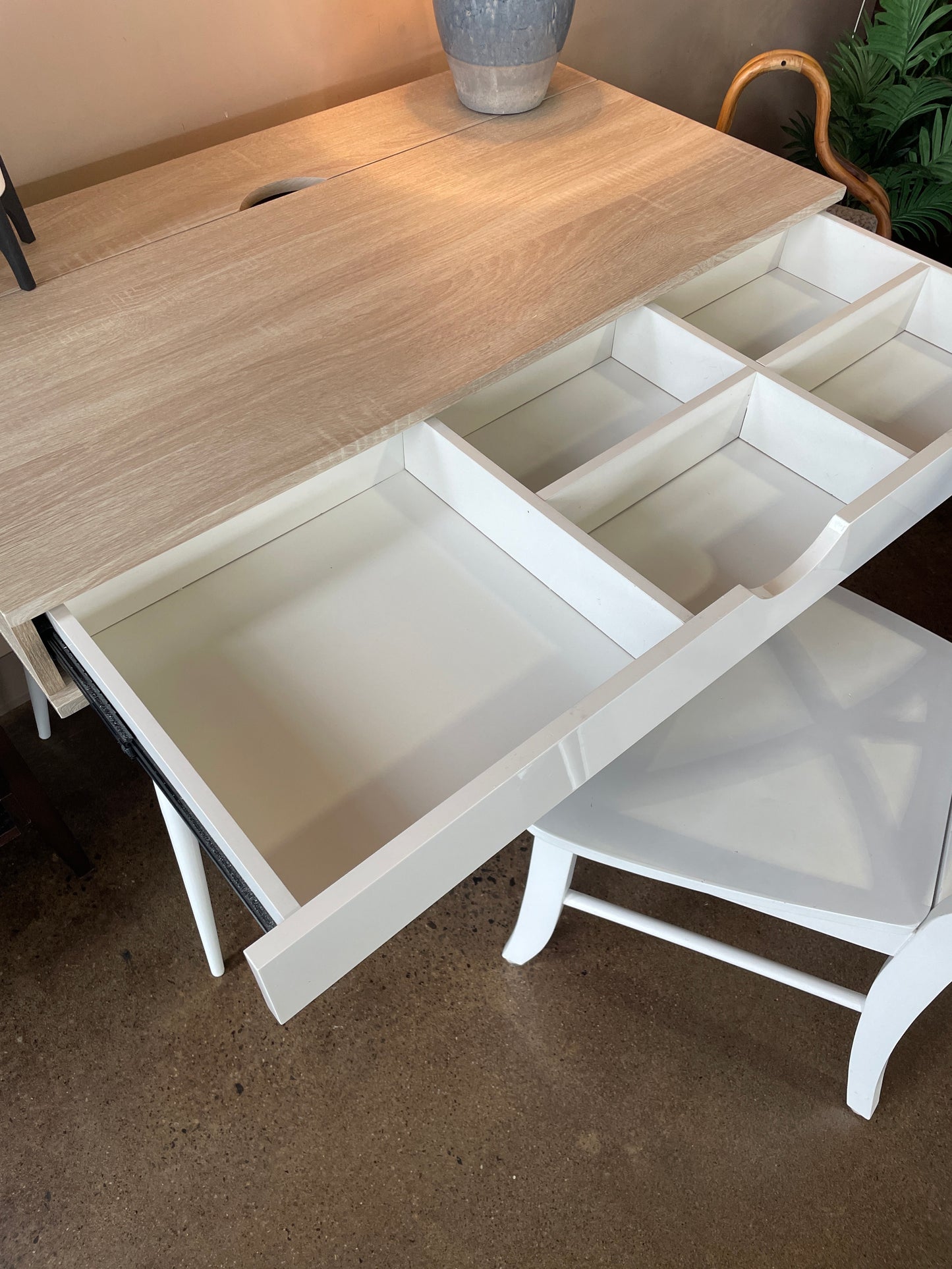 Small White Desk with drawer