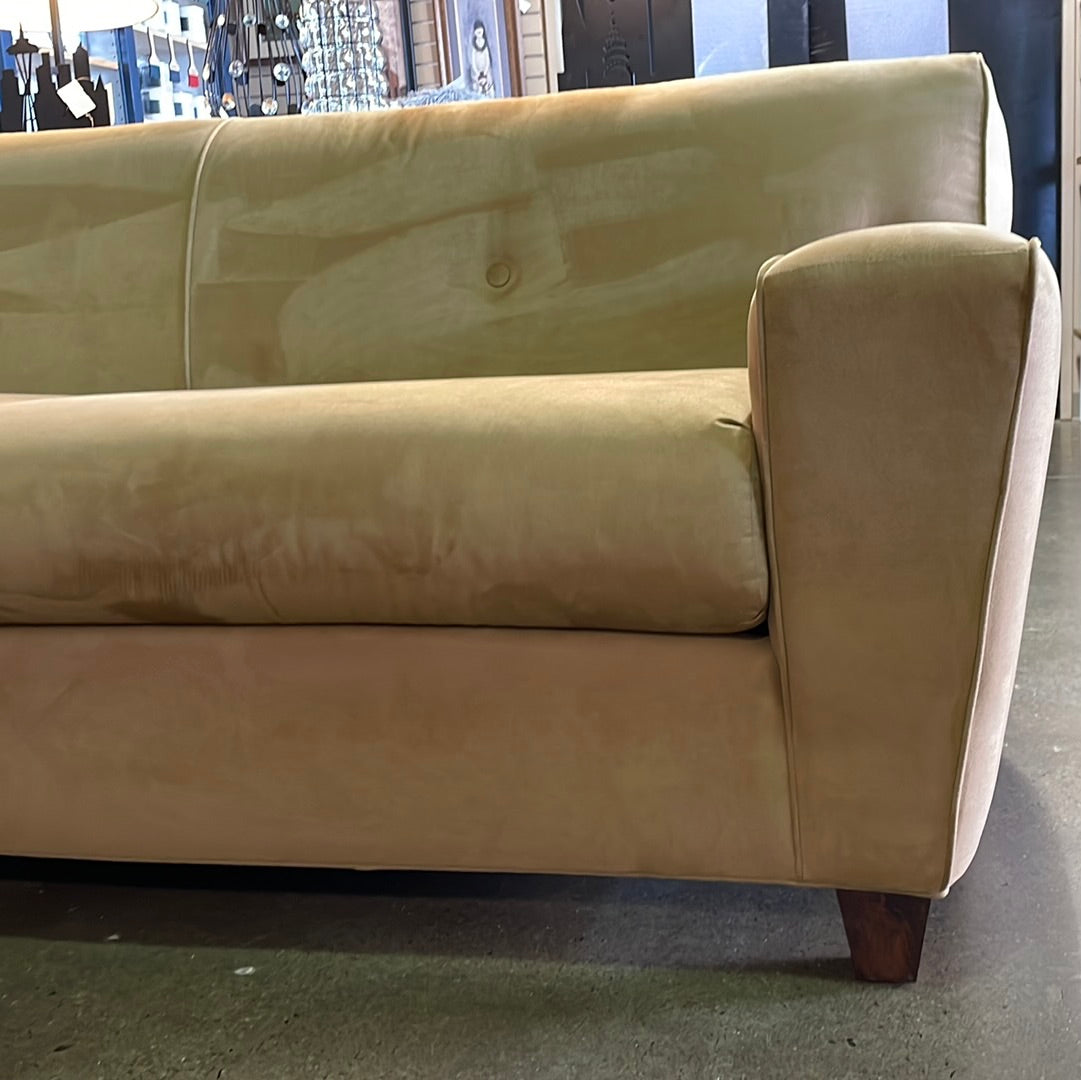 Norwalk camel colored 2 cushion microfiber sofa