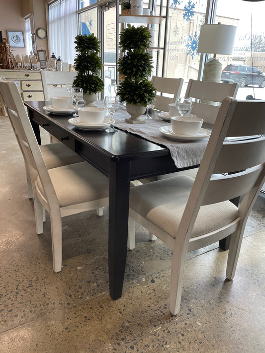 Ashley Black Dining Room Table with 6 Chairs