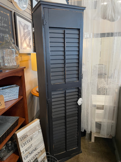 Black Shutter Cabinet crafted by Local Artist