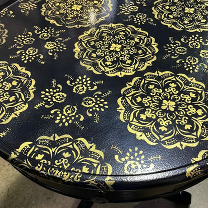 Black painted accent table