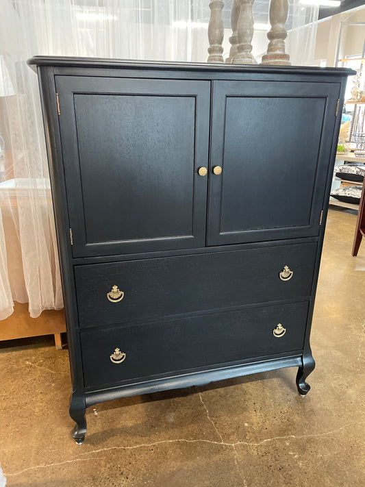 Black Painted Dresser with Pullout Drawers