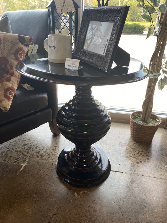 Black Round End Tables -Pair