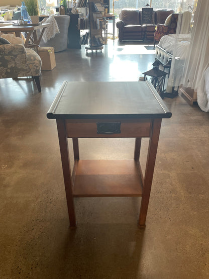 Painted Black Top Accent Table