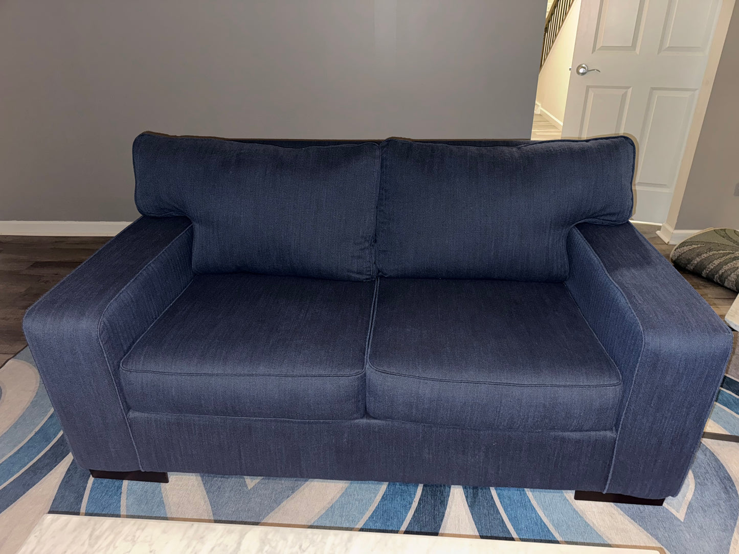 Ashley dark blue sofa