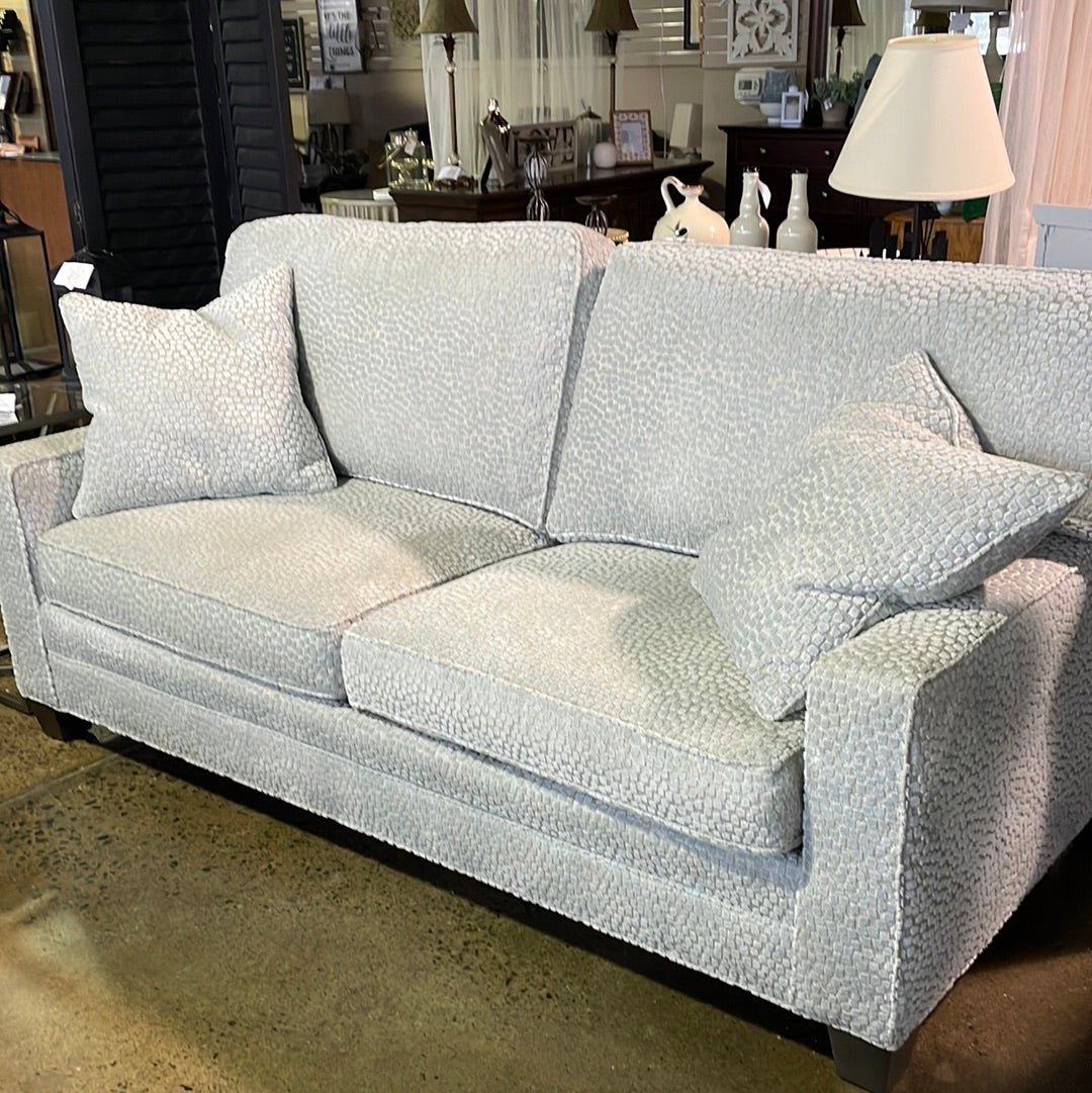 Textured grey sofa