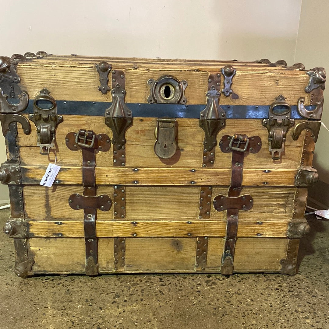 Antique Flat Top Trunk