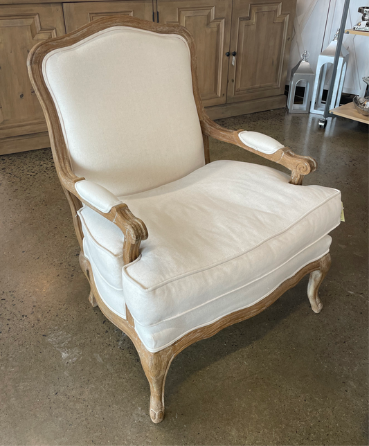 Off-White Twill Accent Chair by Ballard Designs