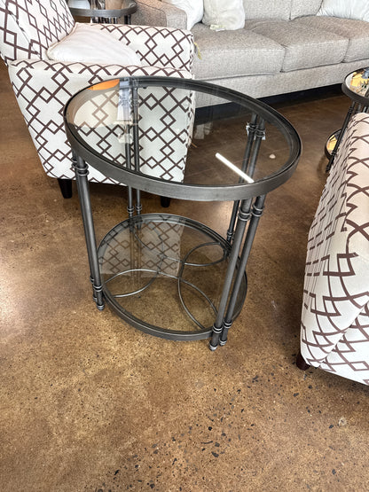 Metal/Glass end/coffee table set