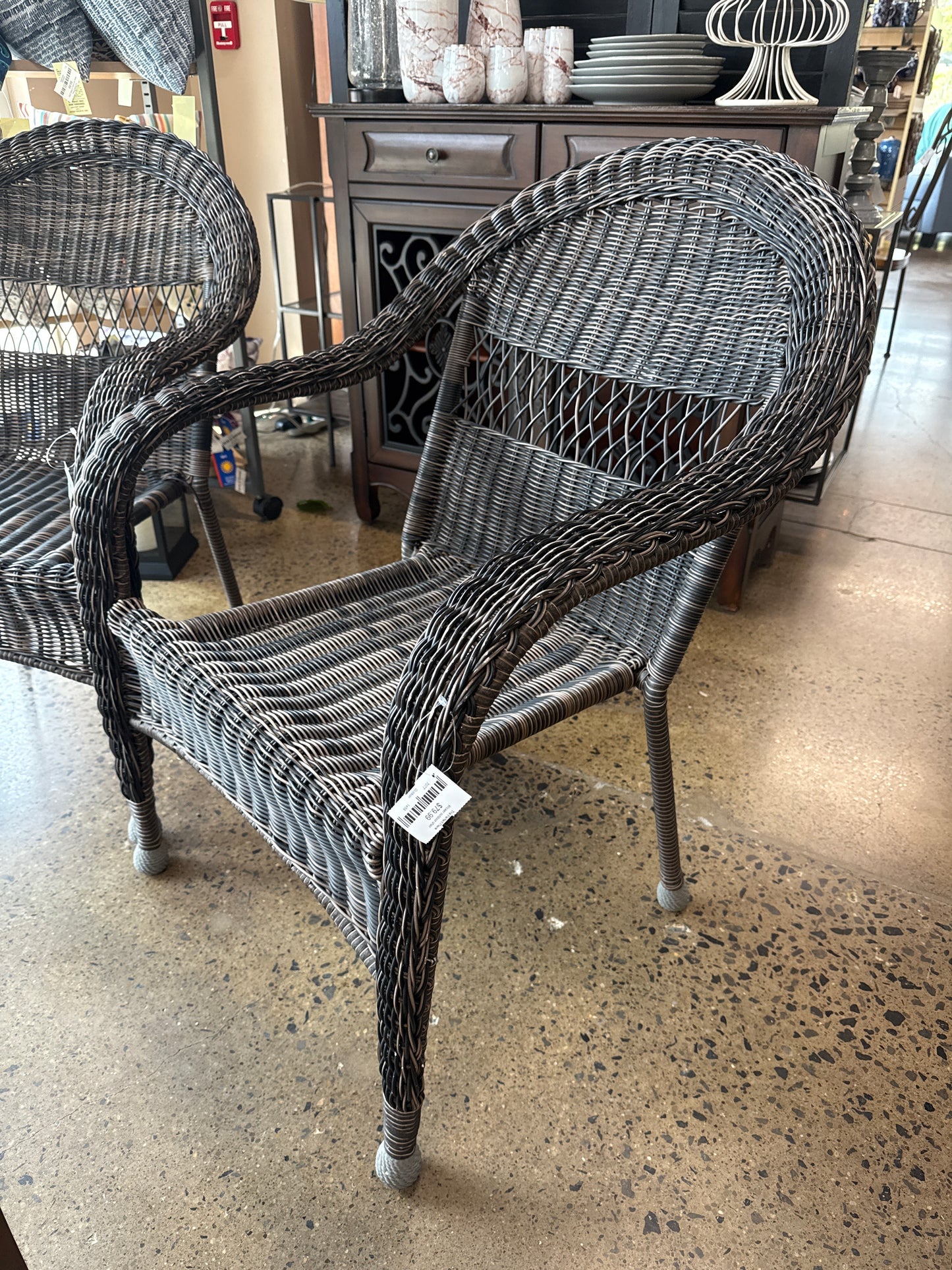 Wicker outdoor chair