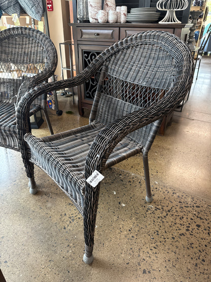 Wicker outdoor chair