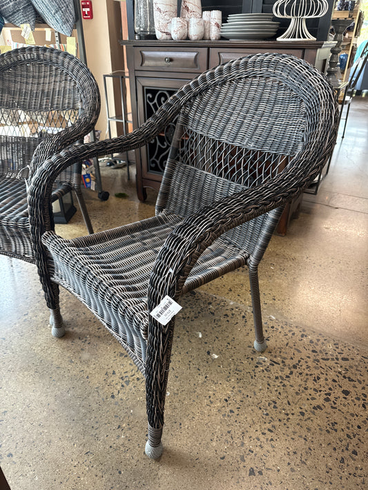 Wicker outdoor chair