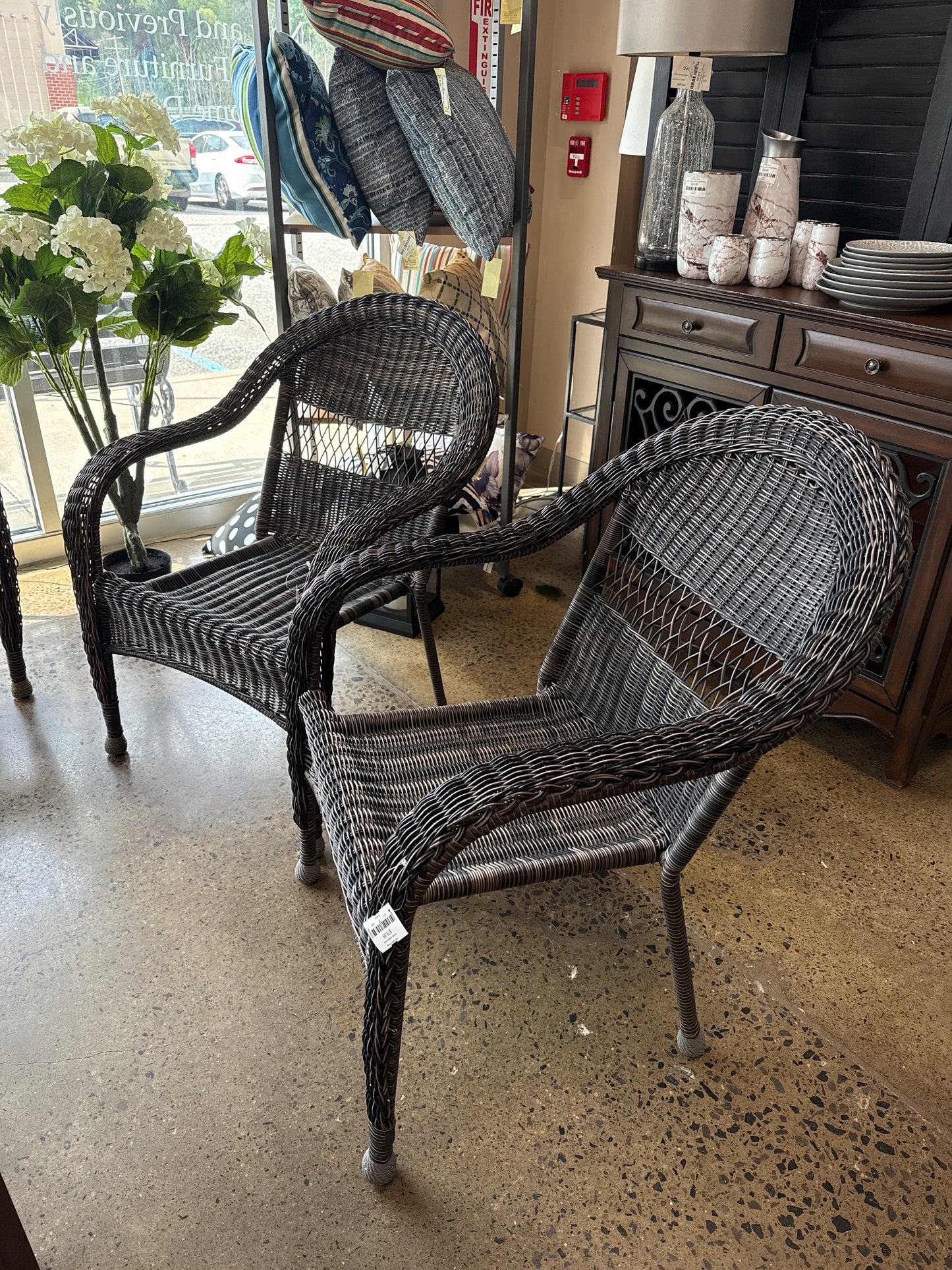 Wicker outdoor chair