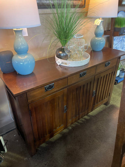 Mission Style Dining Table and Hutch