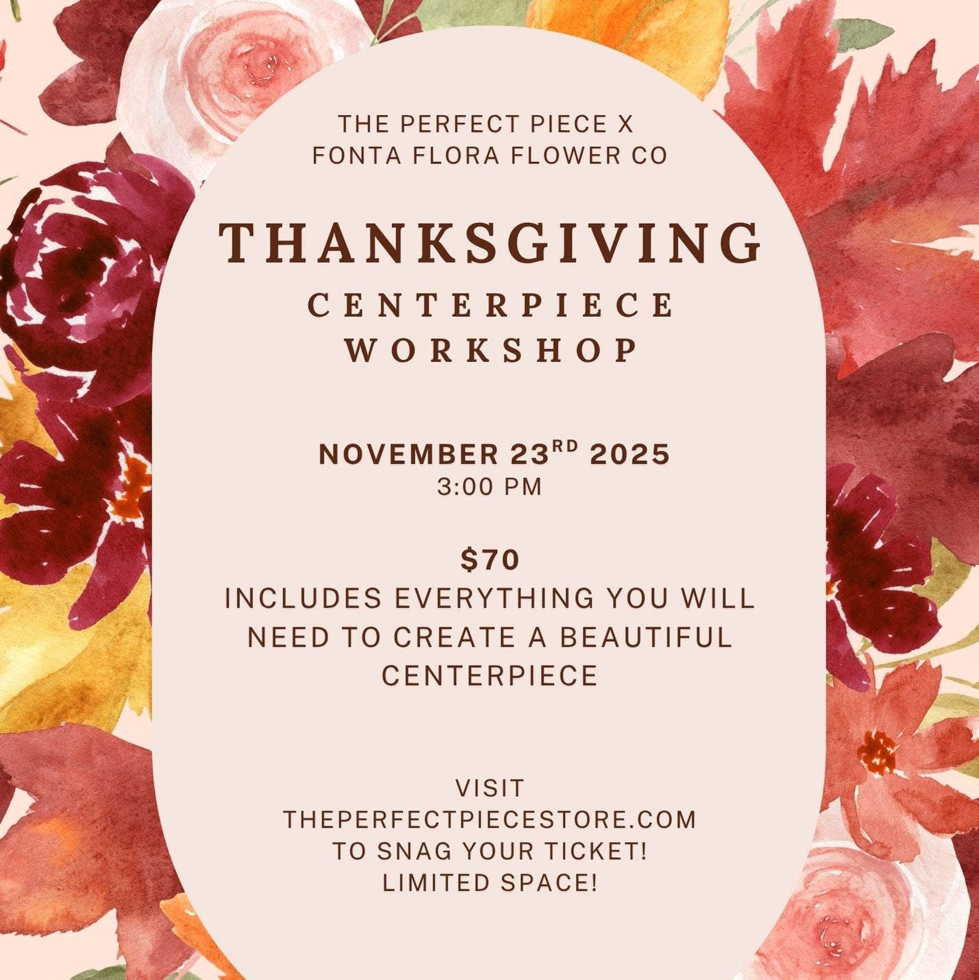 Thanksgiving Centerpiece Workshop 11/23