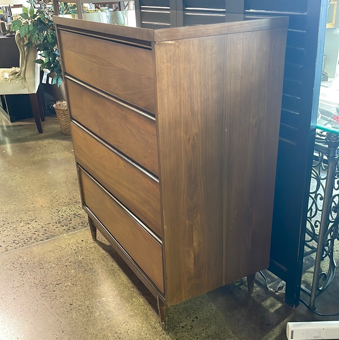 Mid Century Tall 4 Drawer Chest