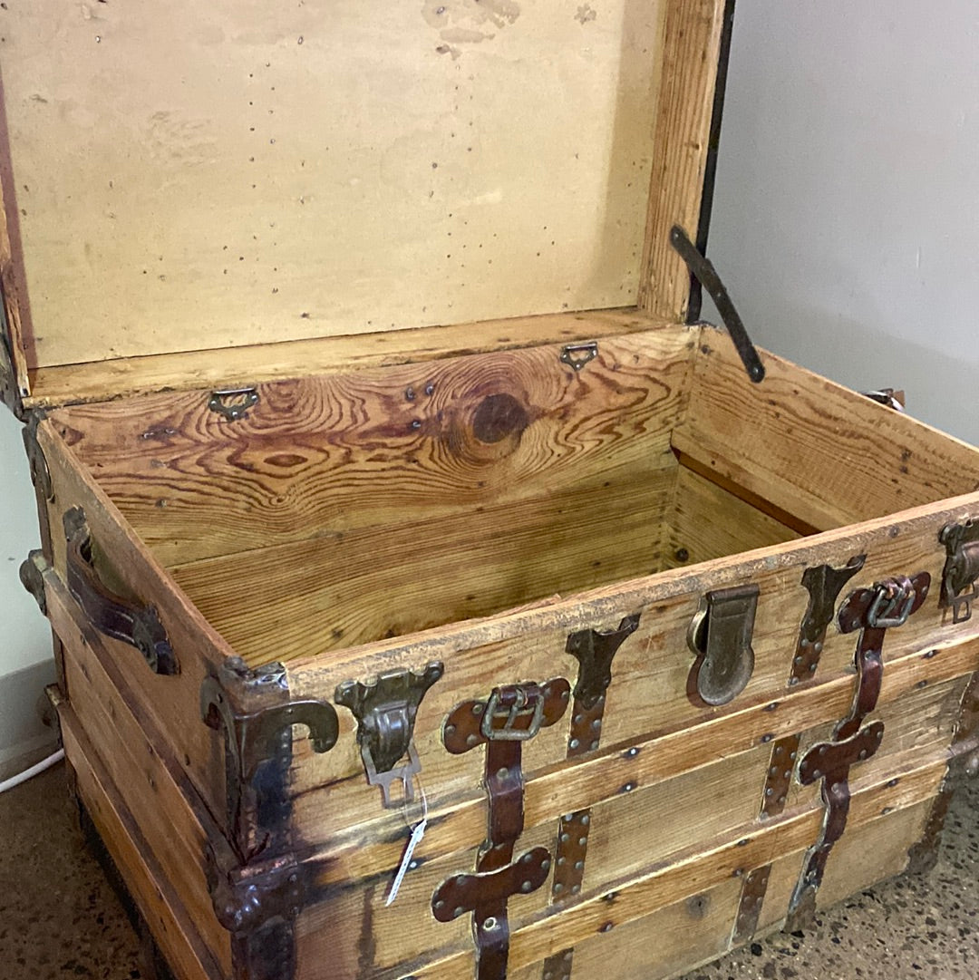 Antique Flat Top Trunk