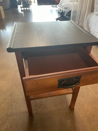 Painted Black Top Accent Table
