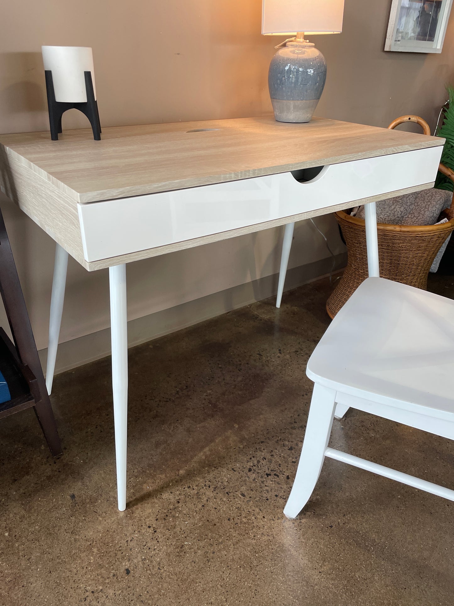 Small White Desk with drawer