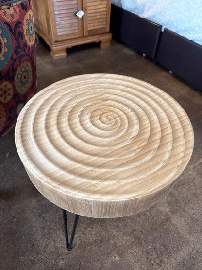 Natural Wood Side Table