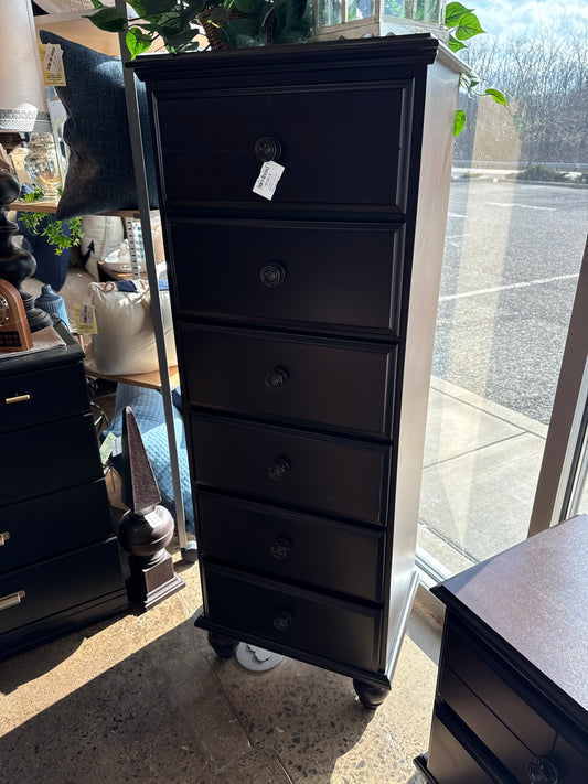 Dark Wood Tall Dresser