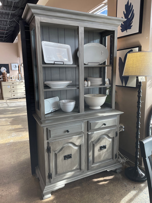 Refinished Grey Hutch