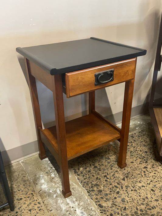 Painted Black Top Accent Table