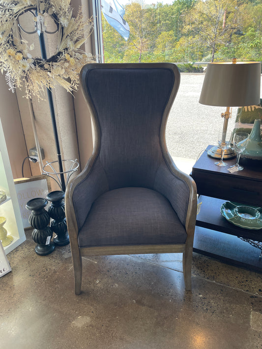 Charcoal High Wing Back Accent Chair