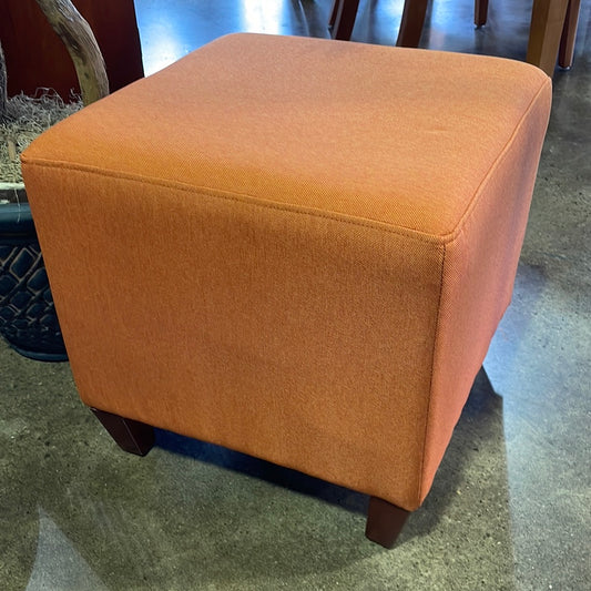 Orange ottoman