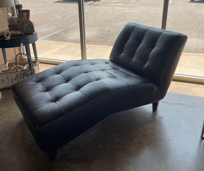 Chateau d'Ax Chocolate Leather Chaise Lounger