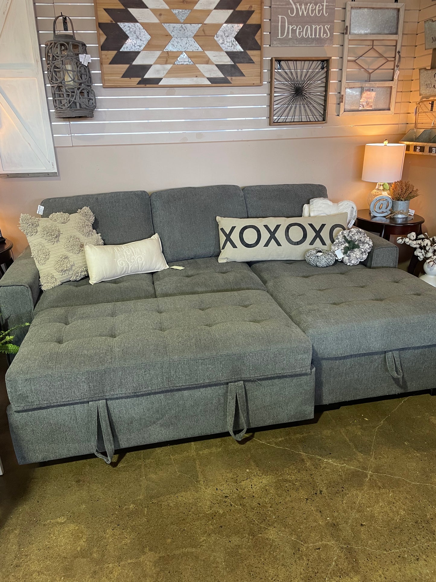 Grey Sectional Sofa w/ chaise