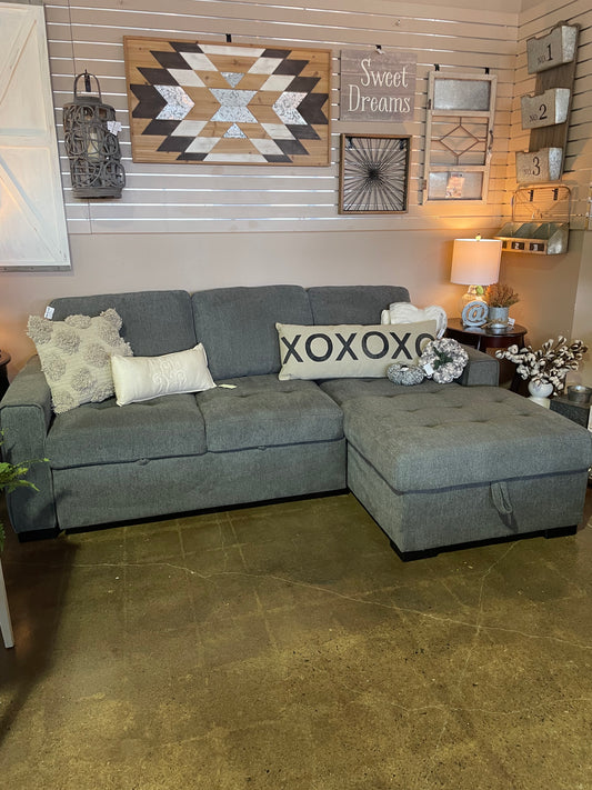 Grey Sectional Sofa w/ chaise