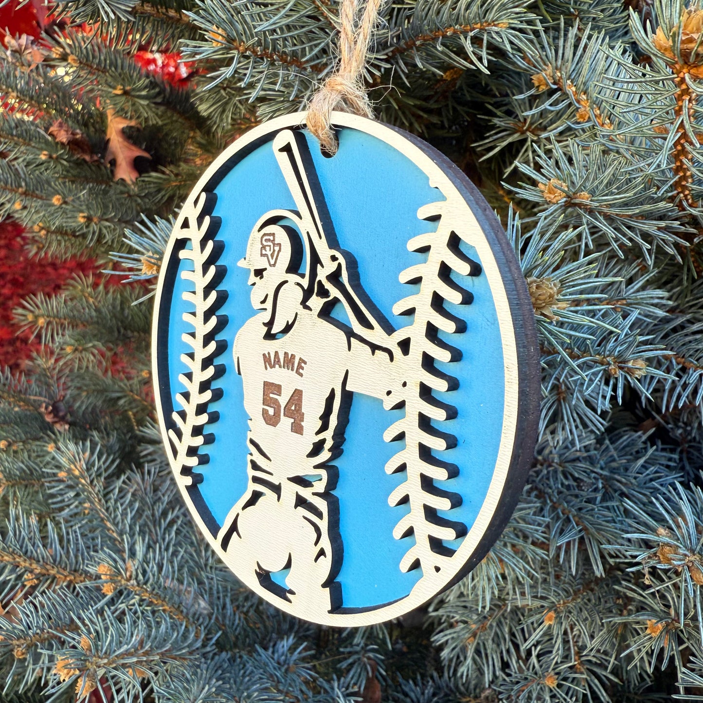 Seneca Valley Baseball/Softball  Ornament (Player)