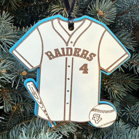SV Baseball Jersey Ornament W/Player #