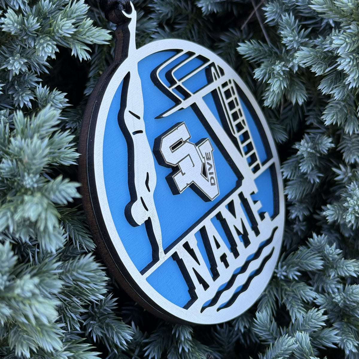 Seneca Valley Diving Ornament w/Name