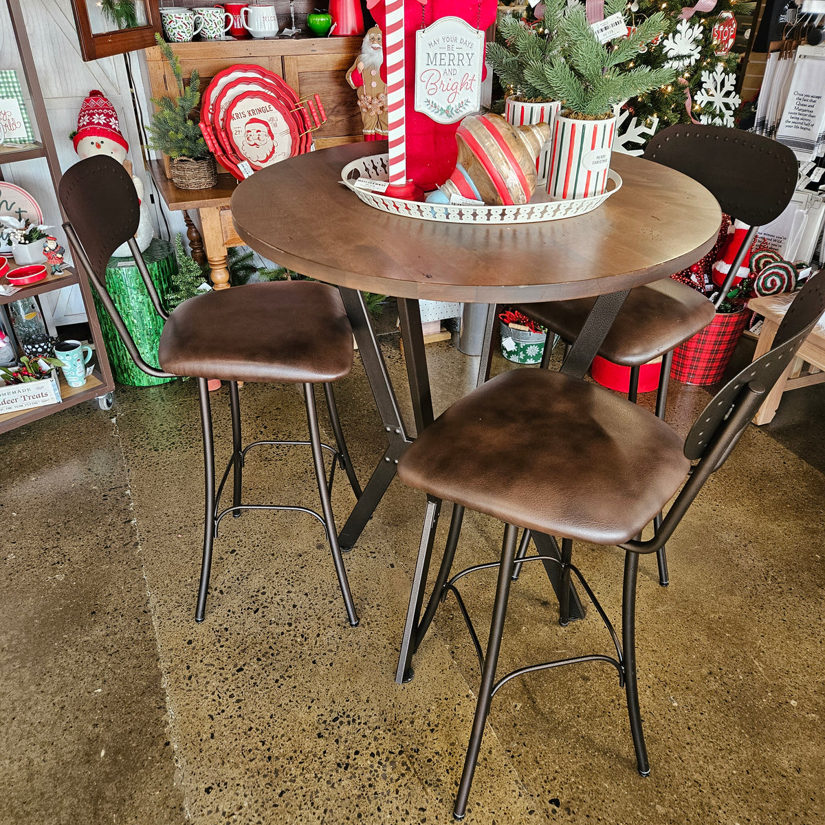 Bar height table with chairs