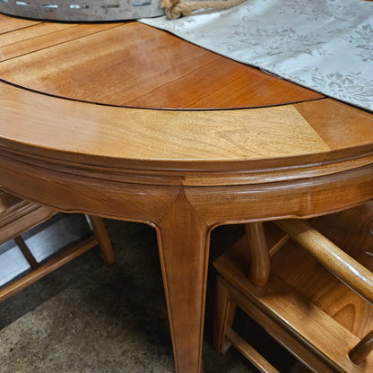 Century light wood dining set with 6 chairs