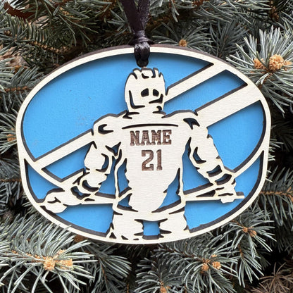 Seneca Valley Hockey Ornament Player w/Name and #