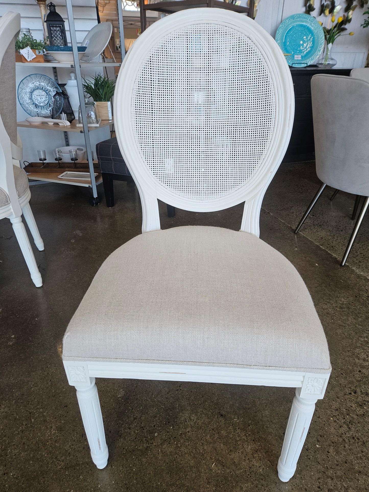RH Distressed White Dining Chairs (setof6)